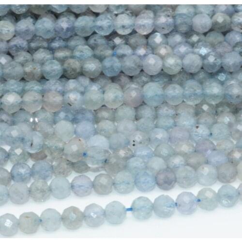 Natural Montana Sapphire Faceted Round Beads 3.2mm / 4mm