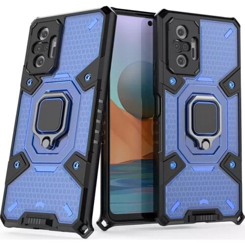 Shockproof Armor Case for Xiaomi Redmi Note 10 Pro 9s 9t 9a 9c Note10 Note 9 8 Pro Transparent Ring Stand Phone Back Cover Coque