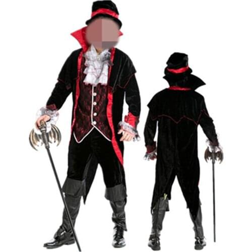 Sexy Gothic Vampire Costume Men Carnival Adult Deguisement Halloween Costumes Zombie Vampire Cosplay For Men Fancy Dress