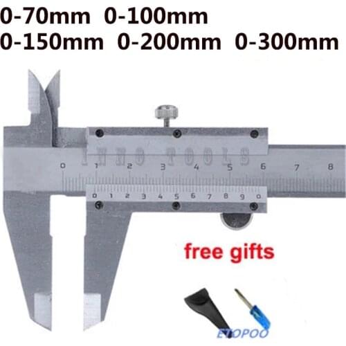 70mm 100mm 150mm 200mm 300mm Mini Vernier Caliper steel Hardened Metric Machinist vernier caliper thickness gauge micrometer