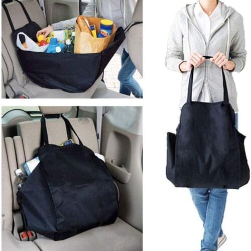 Car Seat Back /Rear Trunk Stroage Bag Universal Shopping Bag Pocket Cage Auto Organizer Reuse Eco-friendly Bag Oxford Cloth