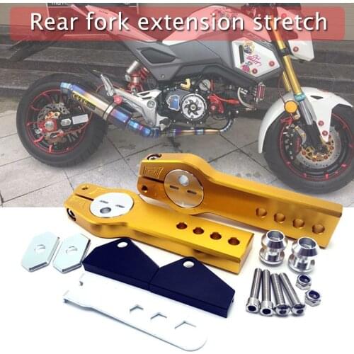 Motorcycle Telescopic Flat Fork CNC Extension Stretch Kit Rear Fork Extension Device for Honda GROM MSX125 MSX 125 SF