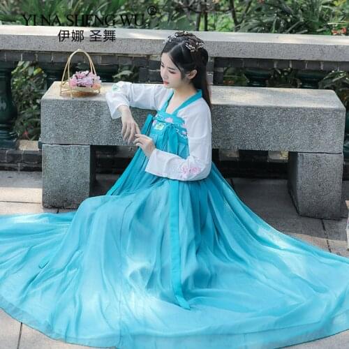 Ancient Cosplay Chinese Hanfu Daily Dance Women Dynasty Costume Chinese Oriental New Costume Traditional Dress Princess Costume