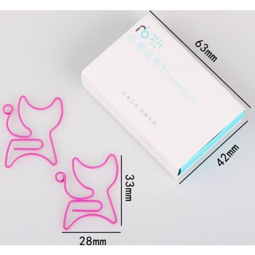 Kitten Clip Lovely Rose pink cat Clip Metal Paper Clips Accesorios Oficina Paper Bookmark Bureau Accessories Office Metal Clip