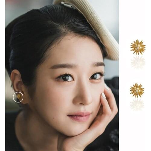 New Fashion Design Small Fireworks Elegant Stud Earrings For Women Zircon Flower Wedding Jewelry Oorbellen Accessories