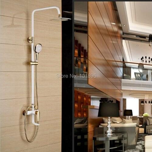 3 Colors for Choice Luxury Brass Rainfall Shower Column
