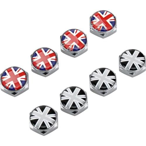 Car Decoration UK Flag Emblem for Audi A3 Skoda Vauxhall Citroen Mini Cooper BMW Opel Volkswagen Polo License Plate Bolts Frame