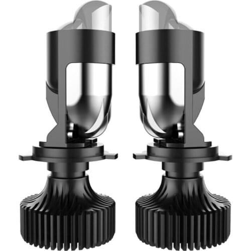 Automotive LED Headlight Bulbs Fog Driving Light Super White 72LM H4-Waterproof Headlamp Mini Projector Lens Terminator