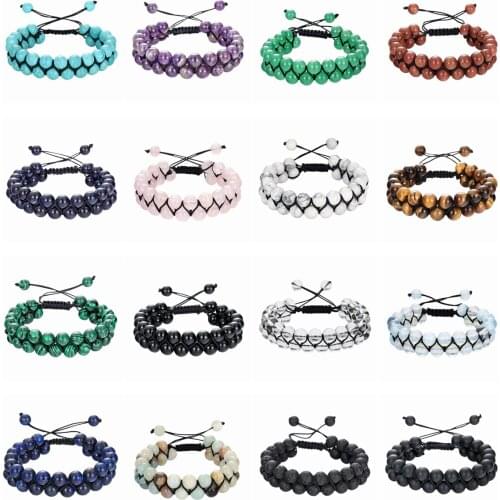 Bead Chakra Bracelet Chakras Healing Crystals Yoga Stone Beads Bracelets Meditation Relax Anxiety Bangle for Womens Mens
