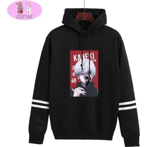 COSTAR Hot Anime Tokyo Ghoul Kaneki Ken Printed Fashion Hoodies Pullover Harajuku Hooded Sweatershirt Unisex