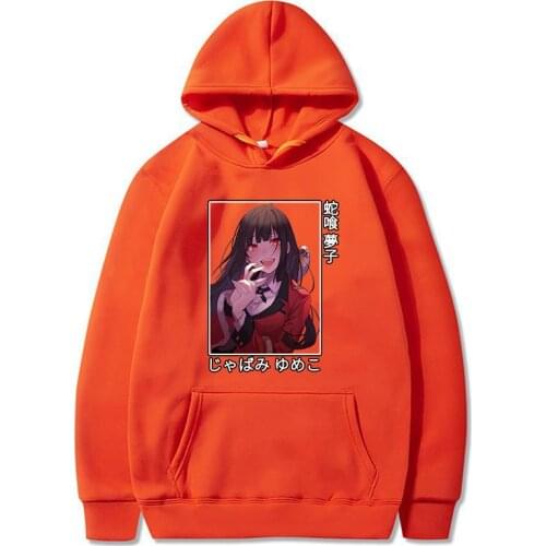 Fashion Anime Kakegurui Pullover Hoodies Girls Popular Casual and Kawaii Jabami Yumeko Tracksuit for Women