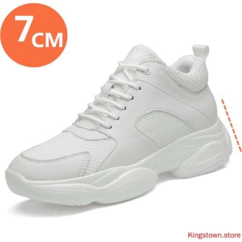 Sneakers Men Heightening Shoes Elevator Shoes Increasing Height Shoes Men High Heel 7CM Higher Sneakers Sport