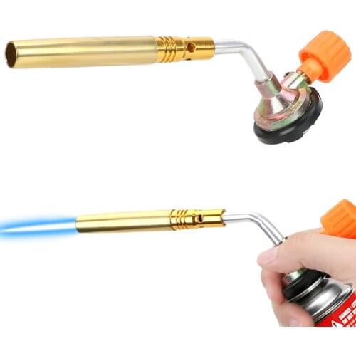 Flame Gun Flamethrower Burner Portable Butane Gas Blow Torch Camping Welding BBQ Tool Welding Torch Hand Ignition
