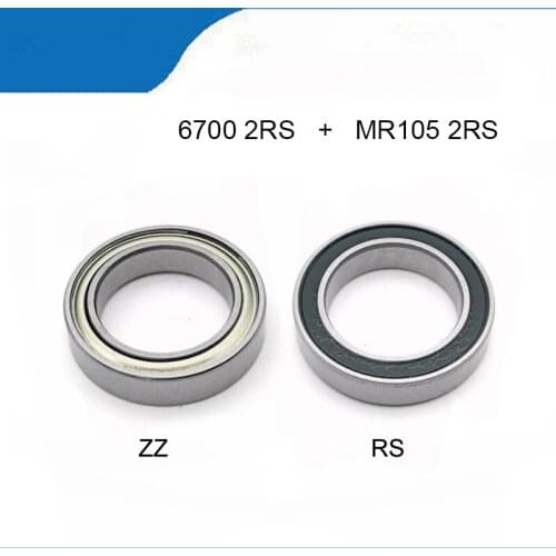 100PCS 6700 2RS Bearing ABEC-1 (100PCS) 10x15x4 mm + 100PCS MR105 2RS Bearings Tootal 200pcs