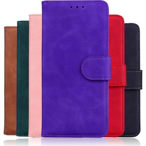 Luxury Leather Wallet Case For ZTE A7S 2020 Card Storage Leather Etui Cover Coque Solid Color Flip Lady Case Leather Frame DP26F