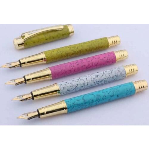 High quality wingsung marble calligraphy FOUNTAIN PEN matte Blue color ink pen Stationery Office school supplies Writing new