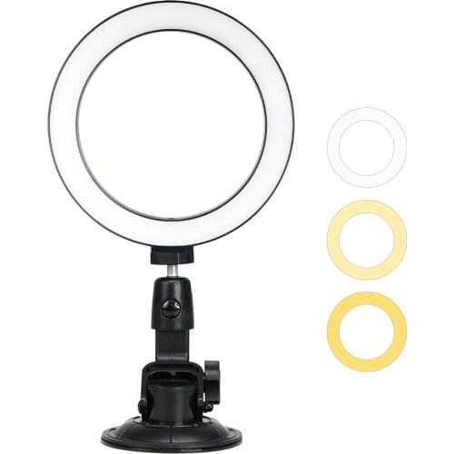 16cm LED Ring Light Video Conference Light With Sucktion cup Photography Lighting For Youtube Live Streaming Fill Light