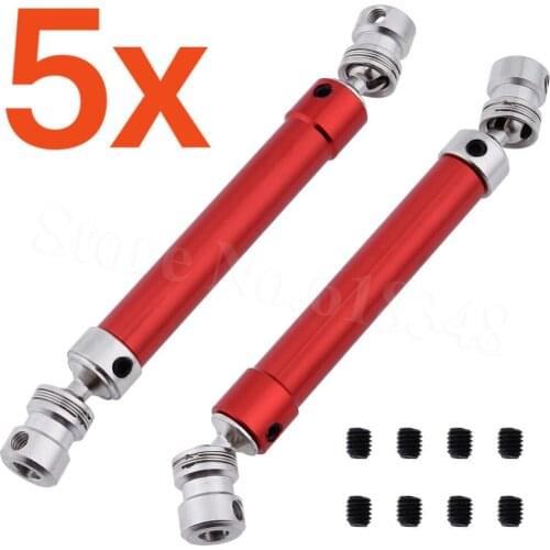 5pair/lot 110-160mm Duty Metal Universal Driven Dogbone Drive Shaft (AL.) for 1/10 Axial Wraith Spawn AX90056 RC Replacement