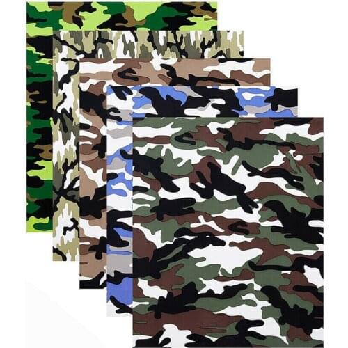 Camouflage Pattern Iron on Heat Transfer Vinyl HTV T-shirt Heat Press Vinyl Film 30*25cm/50cm