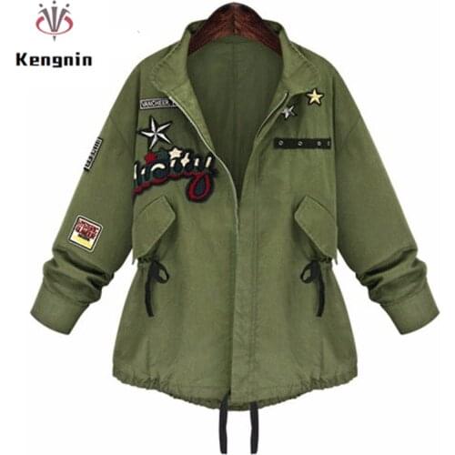 2020 Autumn Winter European Style Plus Size XL- 5XL Women Jackets Loose Pattern Female Basic Coats Long Sleeve Belt Outerwear