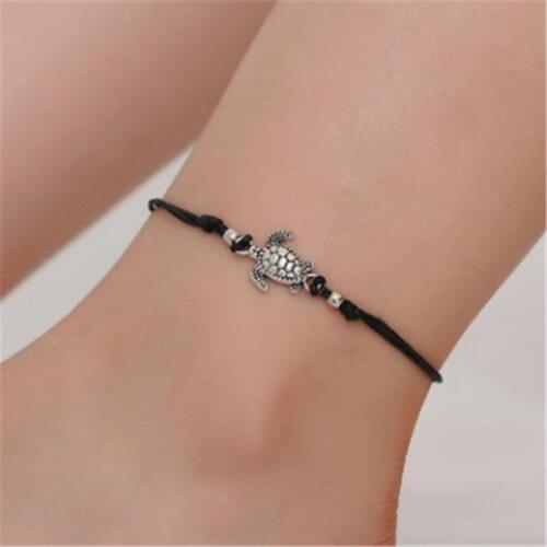 Female Bohemian Shell Heart Summer Anklets For Women Handmade Tortoise Ankle Bracelets Girls Barefoot on Leg Chain Jewelry Gift