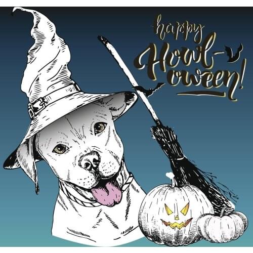 ZhuoAng Halloween Dog Clear Stamp for Scrapbooking Rubber Stamp Seal Paper Craft Clear Stamps Card Making