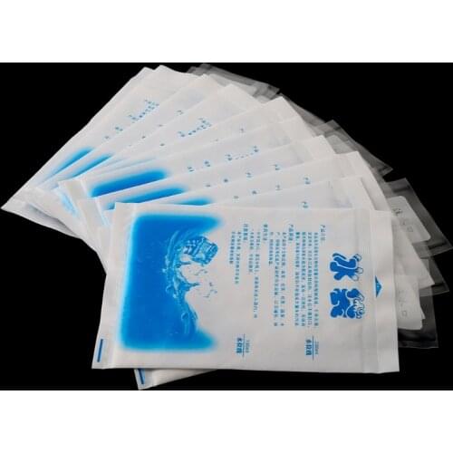 10PCS Reusable Plastic Cooler Bag For Food Storage Ice Gel Packs Cubes 400ml 600ml