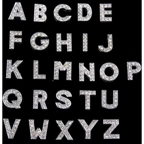 100 Pieces/Lot) Wholesale 10mm Pet ID Name Collar Letters Accessories A-Y Pet Supplies DIY Slide Charms Fit Bracelets Belts