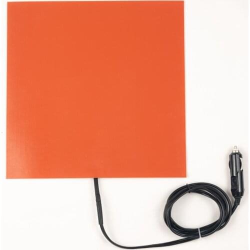 11x11'' (280x280MM) 12V 70-90 Degree C Silicone Heater Heating Pad For Pizza Delivery Bag FOOD delivery Systems With Car Charger