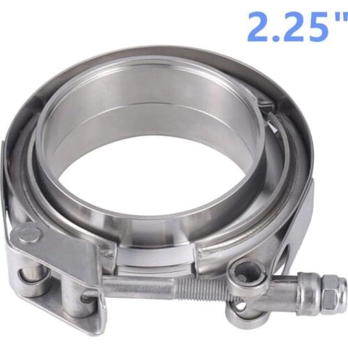 2.25 inch Male/Female V-Band Clamp Flange Kit Stainless Steel V-band Turbo Exhaust Pipes Car Accessories Free Shipping