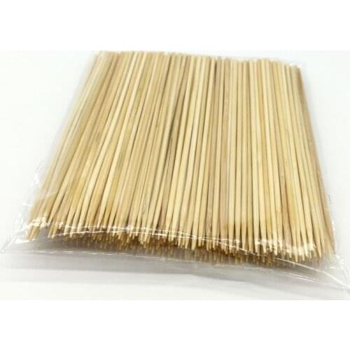 300pcs Wooden Stick Disposable Bamboo Fork Party Buffet Fruit Desserts Pick Skewer Food Cocktail Fork Stick