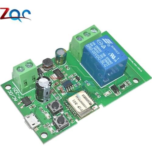 DC 5-12V 5V-12V Self-lock Smart WiFi Wireless Switch Relay Module APP Control