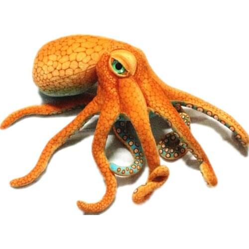 Giant Realistic Stuffed Marine Animals Soft Plush Toy Octopus Orange Y4QA