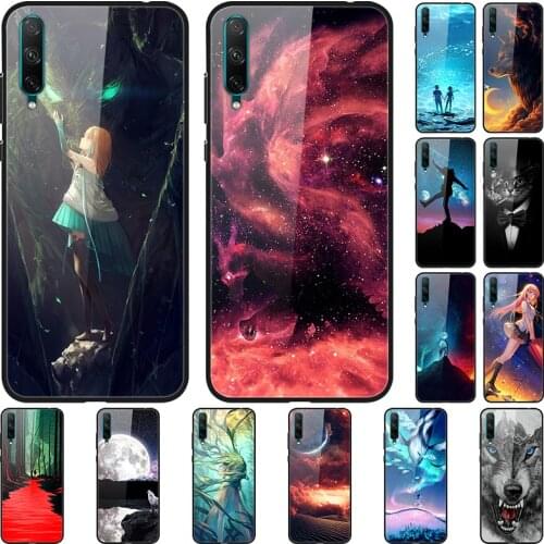 Honor30i Case For Huawei Honor 30i Tempered Glass Cover LRA-LX1 Silicone Funda Para Honor 30i 2020 Russia Cartoon Painted Etui