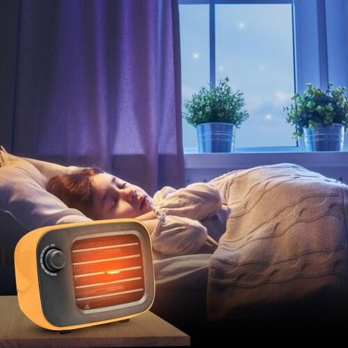 Retro PTC Ceramic Electric Heater Portable Heating Wall Heater Warmer Adjustable Thermostat Home Desktop Heater Fan EU US Plug