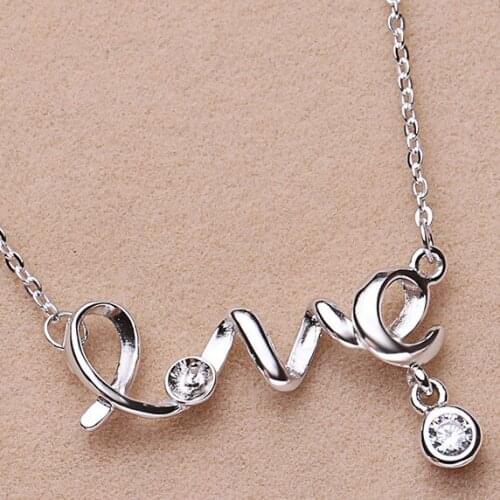 LOVE Pearl Necklace Mountings, Necklace Pendant Findings, Necklace Chain Settings Jewelry Parts Fittings Charm Accessories