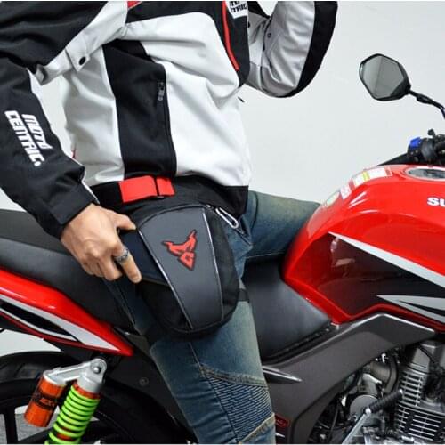 Motorcycle Drop Leg Bag Fashion Black Hip Bum Fanny Pack Waterproof Motorcycle Bag Outdoor Casual Waist Bag Motorcycle Bike Bag
