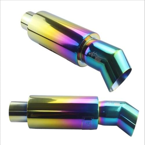 Car Styling Exhaust Pipe Mufflers Tail Universal High Quality Stainless Steel Motorcycle Racing Mufflers Bending Mufflers 63mm