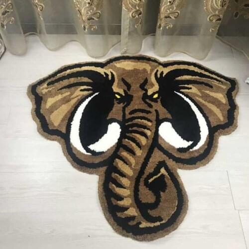2020 New Fashion Style 3D Animal Carpet Handmade Lifelike Elephant Carpets Anti-slip Floor Mat Outdoor Rugs Front Door Mats