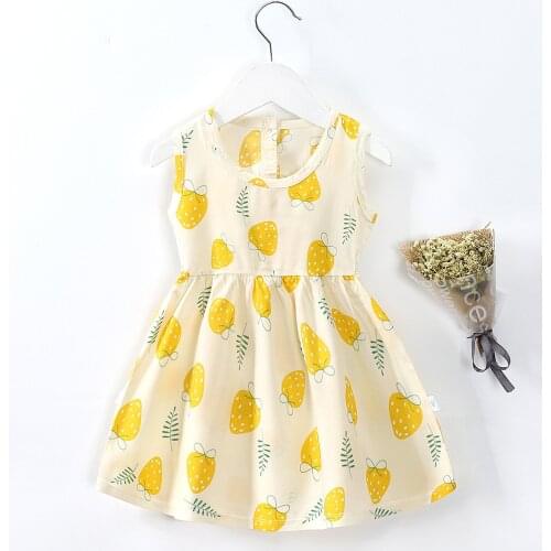2021 summer new girls' cotton dresses, childrens princess dresses, girls' cotton nightdresses