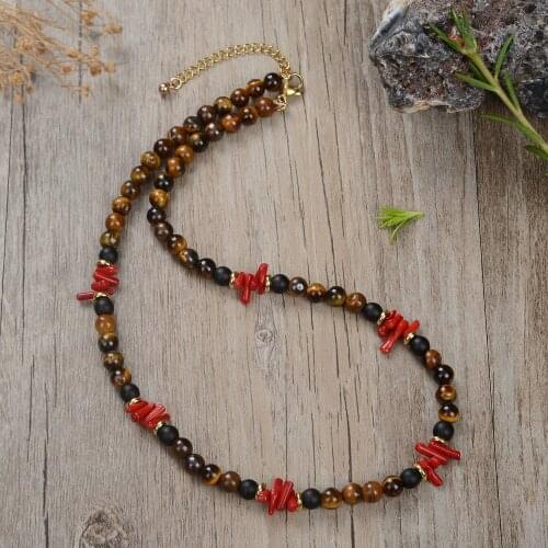 New fashion Bohemian jewelry coral necklace for men and women punk party necklace gift wholesale