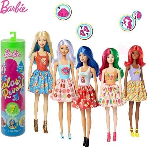 Original Barbie Dolls Color Reveal fashion Toys for Girls Makeup Bonecas Children Toys Gifts Accessories Barbie Doll Princess
