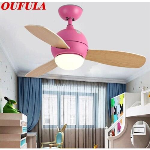 OUFULA Modern Ceiling Fan Lights Lamps Remote Control Fan Lighting Suitable For Dining room Bedroom Restaurant
