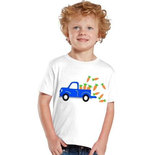 Easter T-shirt for kids Easter Truck with Bunny and Eggs tees happy Easter kids Easter Truck T-shirt happy Easter gift for kids