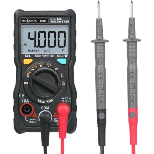 RM404B Handheld Digital Multimeter Multifunction Mini Multi esr meter AC/DC Voltage Transistor Tester Ammeter Temperature Sensor