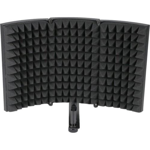 Folding Studio Microphone Isolation Shield Recording Sound Absorber Foam Panel