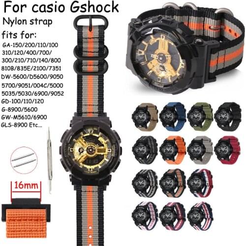 Replacement Nylon Watch Band Strap for Casio G-SHOCK Watchband for Gshock GA-150 800 DW5600 6900 GD-110 G-8900 GW-M5610 GLS8900