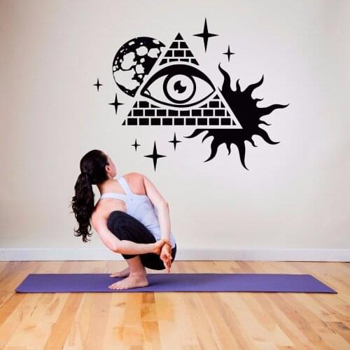 YOYOYU Wall Decal Vinyl Removeable Art Vinyl Muursticjer Home Decor Annuity Eye Sun Moon Star Room Wall Poster YO335