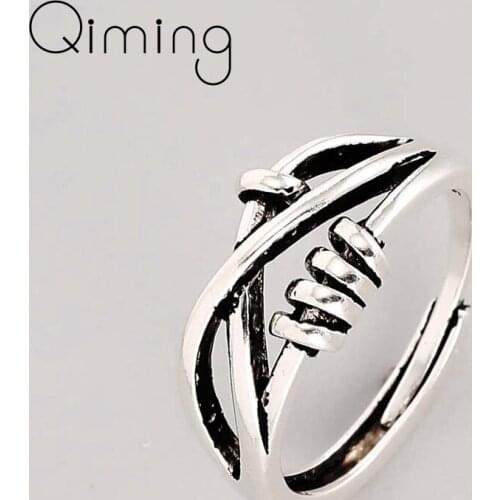 Vintage Twist Cross Women Men Rings Female Trendy Jewelry Creative Style Korean Retro Stackable Toe Finger Ring Bague