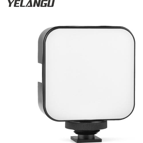 Photography YELANGU Mini LED Video Light Fill-in Lamp 6500K Dimmable 5W Cold Shoe Mount Adapter for Canon Nikon Sony DSLR Camera